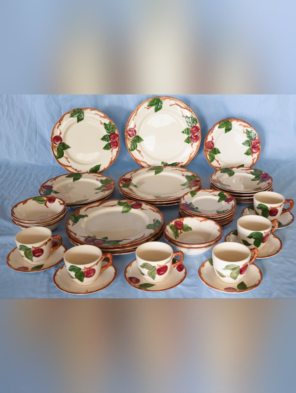 Beautiful Vintage Franciscan Apple Dinnerware Set. Made in USA! 53 Pieces